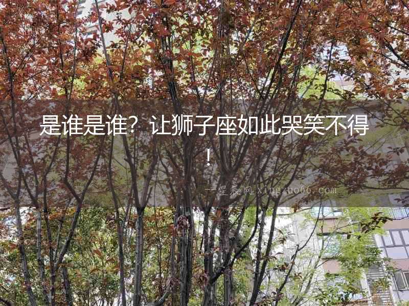 是誰是誰？讓獅子座如此哭笑不得！