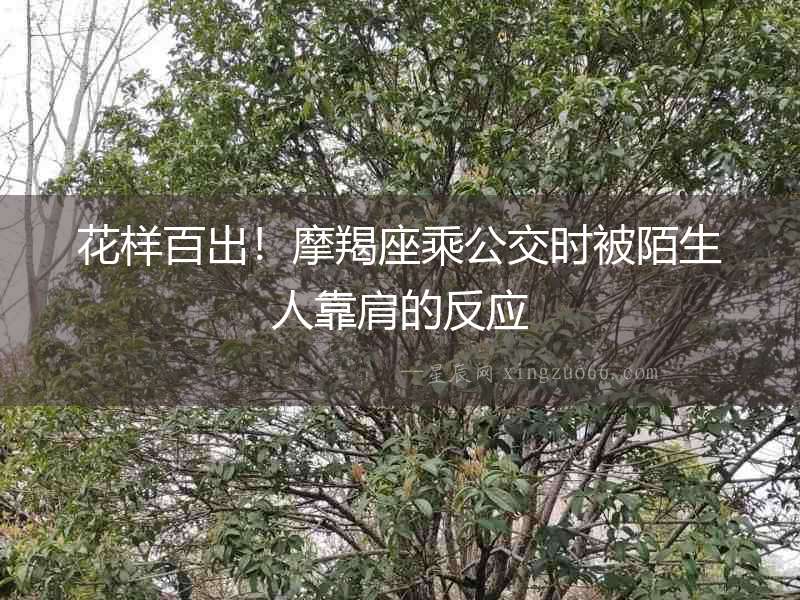 花樣百出！摩羯座乘公交時被陌生人靠肩的反應