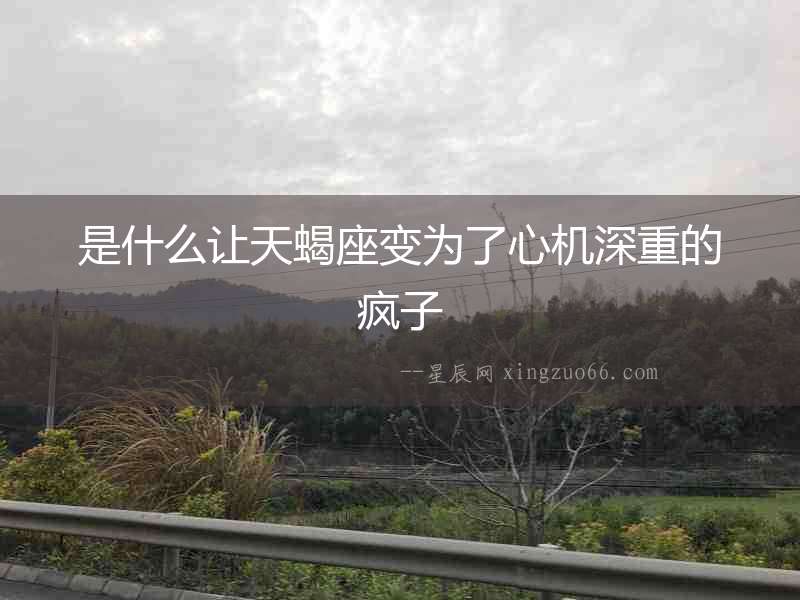 是什么讓天蝎座變?yōu)榱诵臋C(jī)深重的瘋子