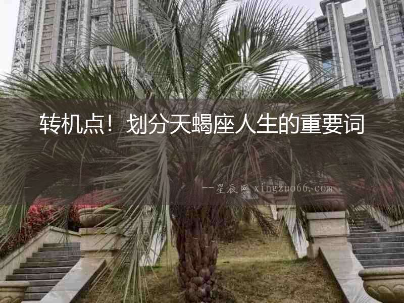 轉(zhuǎn)機點！劃分天蝎座人生的重要詞