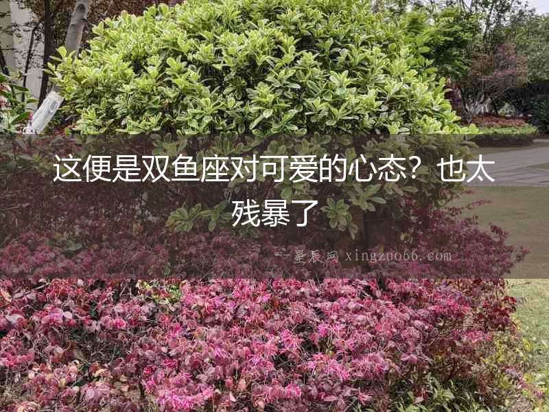 這便是雙魚座對可愛的心態？也太殘暴了