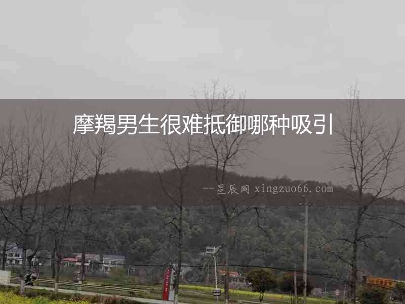 摩羯男生很難抵御哪種吸引
