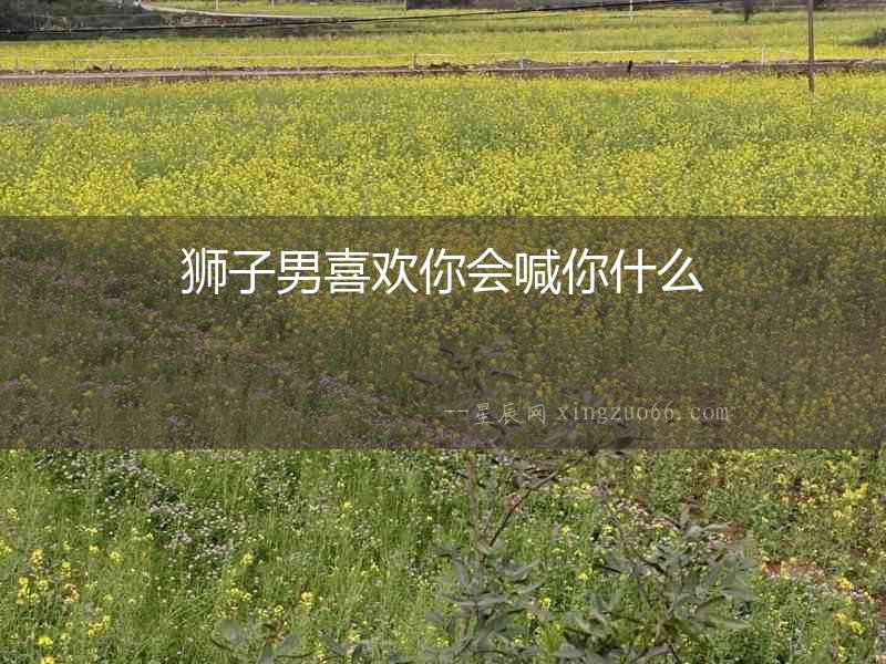 獅子男喜歡你會(huì)喊你什么