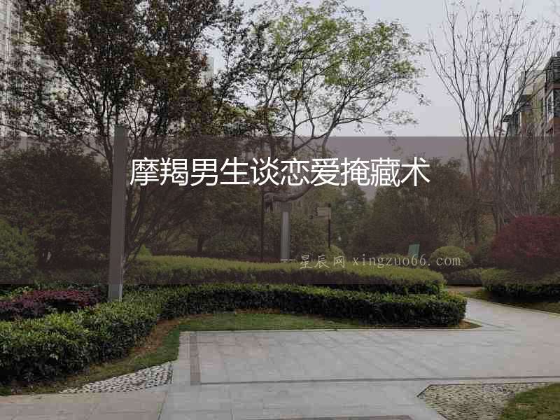 摩羯男生談戀愛掩藏術