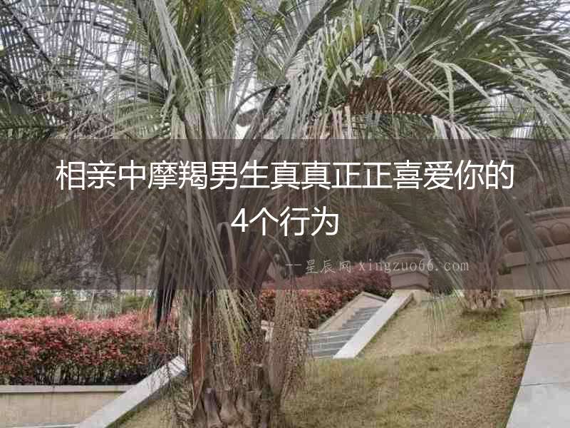 相親中摩羯男生真真正正喜愛你的4個(gè)行為