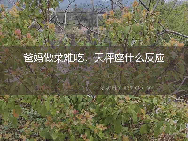 爸媽做菜難吃，天秤座什么反應