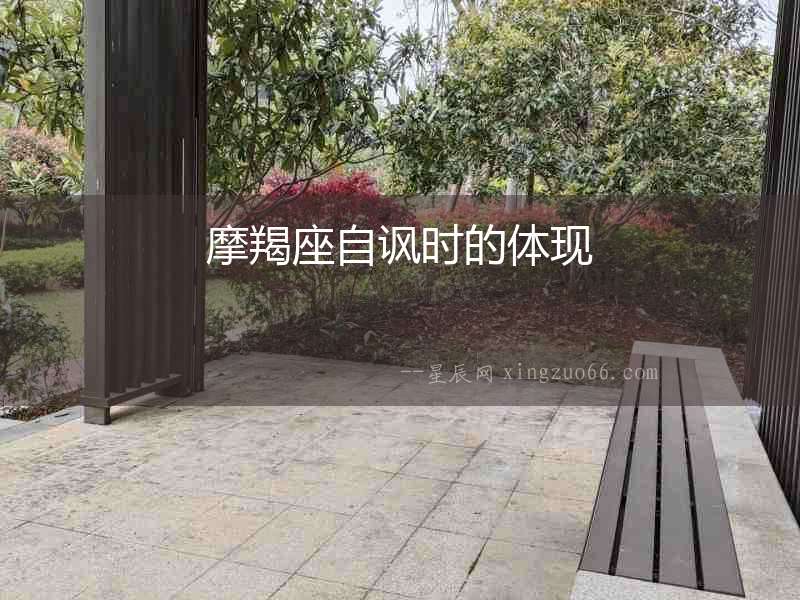 摩羯座自諷時的體現