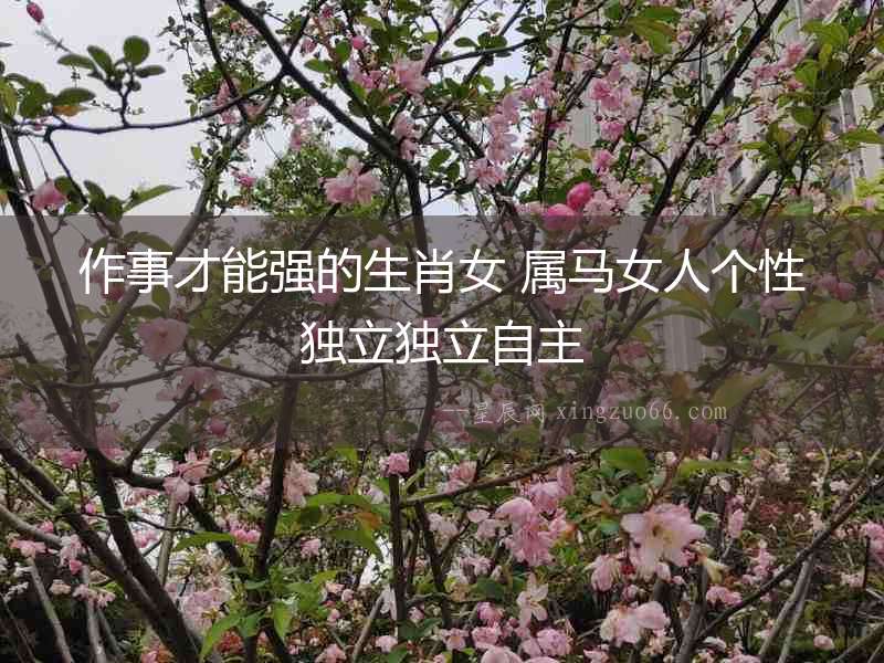 作事才能強的生肖女 屬馬女人個性獨立獨立自主