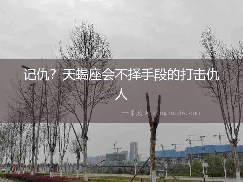 記仇？天蝎座會不擇手段的打擊仇人