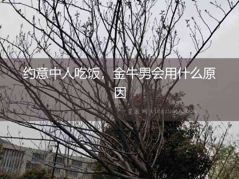 約意中人吃飯，金牛男會用什么原因