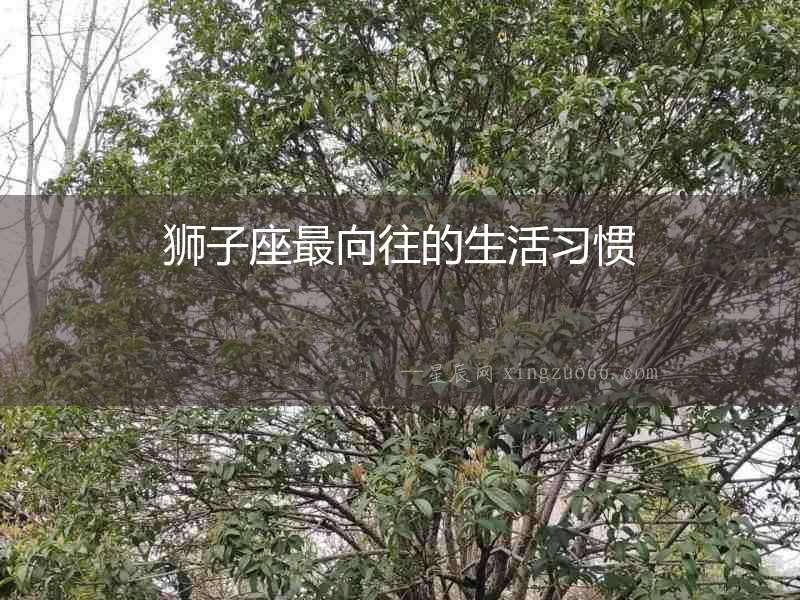 獅子座最向往的生活習(xí)慣