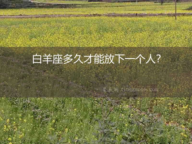 白羊座多久才能放下一個人？