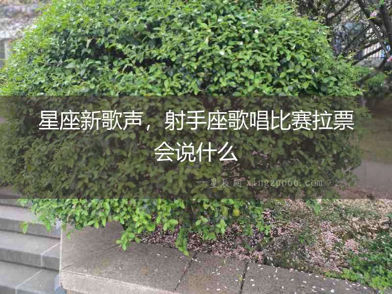 星座新歌聲，射手座歌唱比賽拉票會說什么