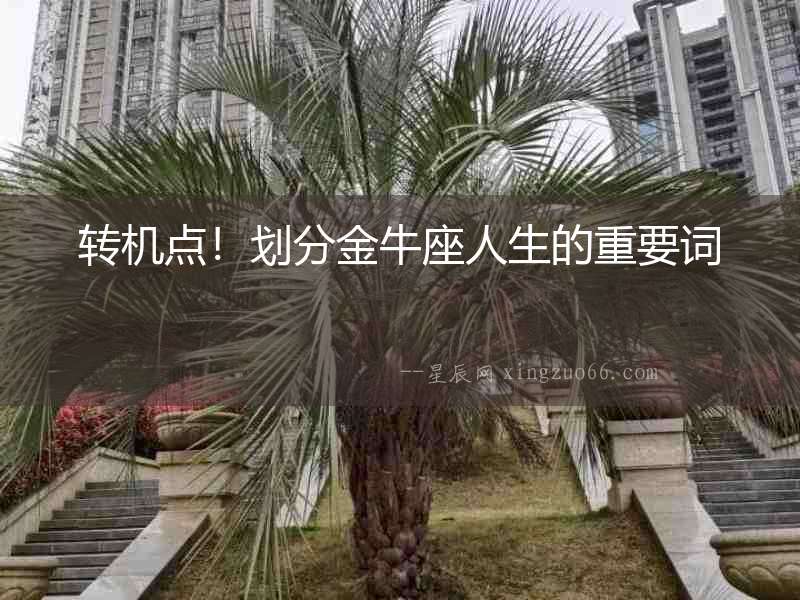 轉機點！劃分金牛座人生的重要詞