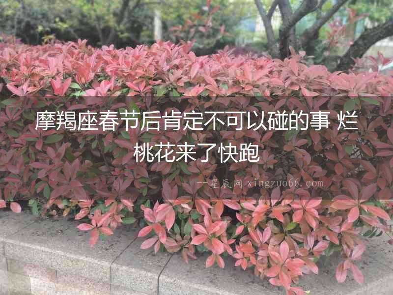 摩羯座春節(jié)后肯定不可以碰的事 爛桃花來(lái)了快跑