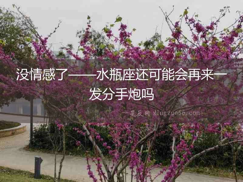 沒情感了——水瓶座還可能會(huì)再來一發(fā)分手炮嗎