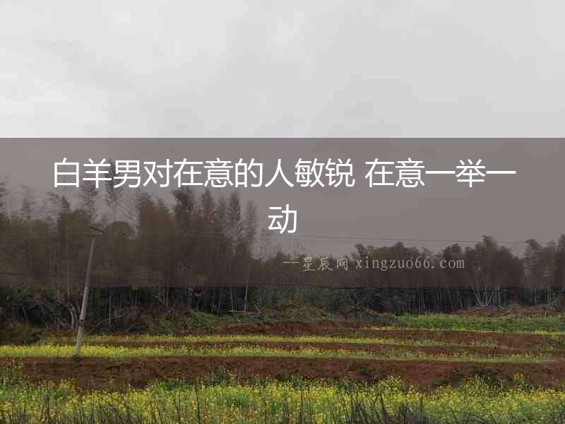 白羊男對在意的人敏銳 在意一舉一動