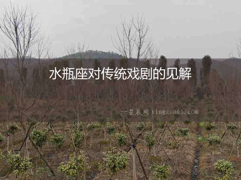 水瓶座對傳統(tǒng)戲劇的見解