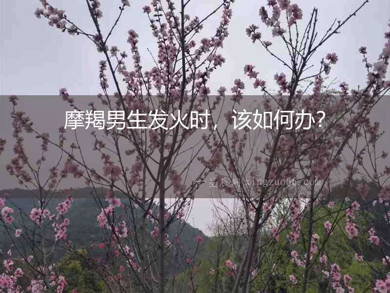 摩羯男生發(fā)火時(shí)，該如何辦？