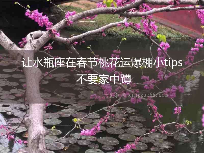 讓水瓶座在春節桃花運爆棚小tips 不要家中蹲
