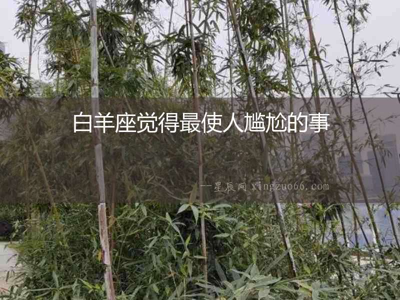 白羊座覺(jué)得最使人尷尬的事