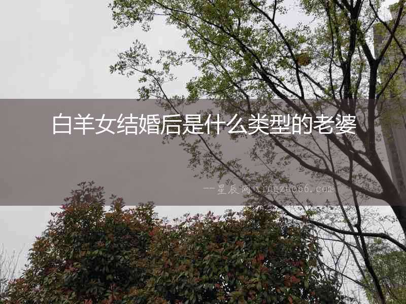 白羊女結婚后是什么類型的老婆