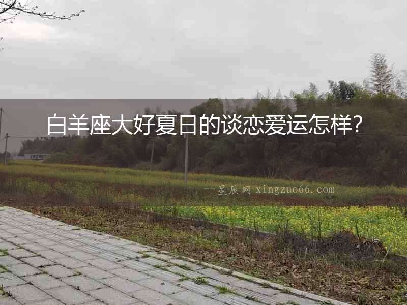 白羊座大好夏日的談戀愛運怎樣？