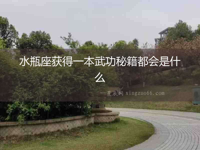 水瓶座獲得一本武功秘籍都會(huì)是什么