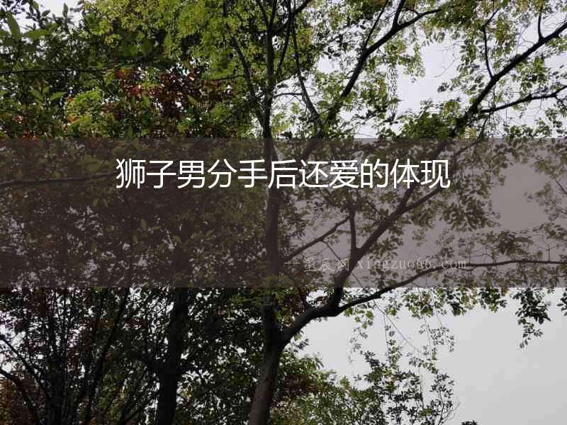 獅子男分手后還愛的體現