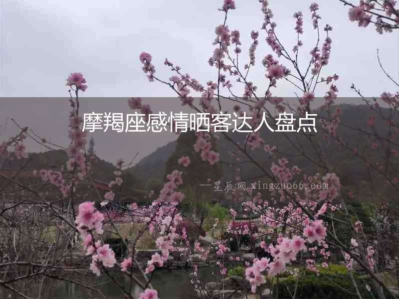 摩羯座感情曬客達(dá)人盤(pán)點(diǎn)
