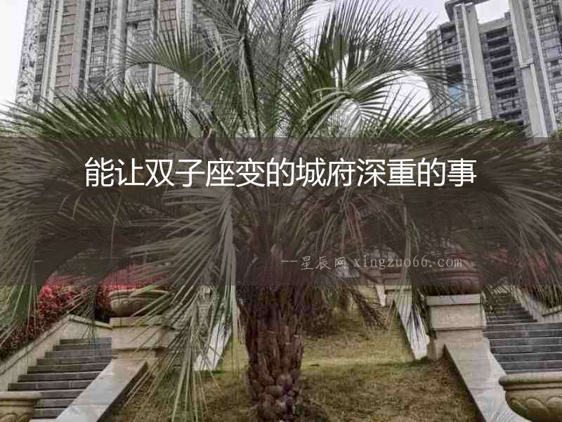 能讓雙子座變的城府深重的事