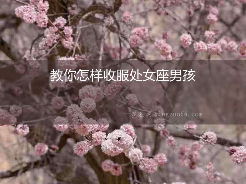 教你怎樣收服處女座男孩