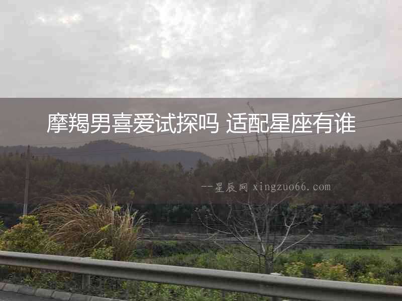 摩羯男喜愛試探嗎 適配星座有誰