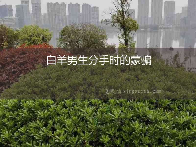 白羊男生分手時的蒙騙