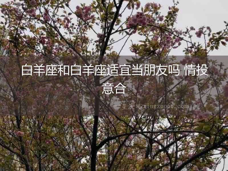 白羊座和白羊座適宜當朋友嗎 情投意合