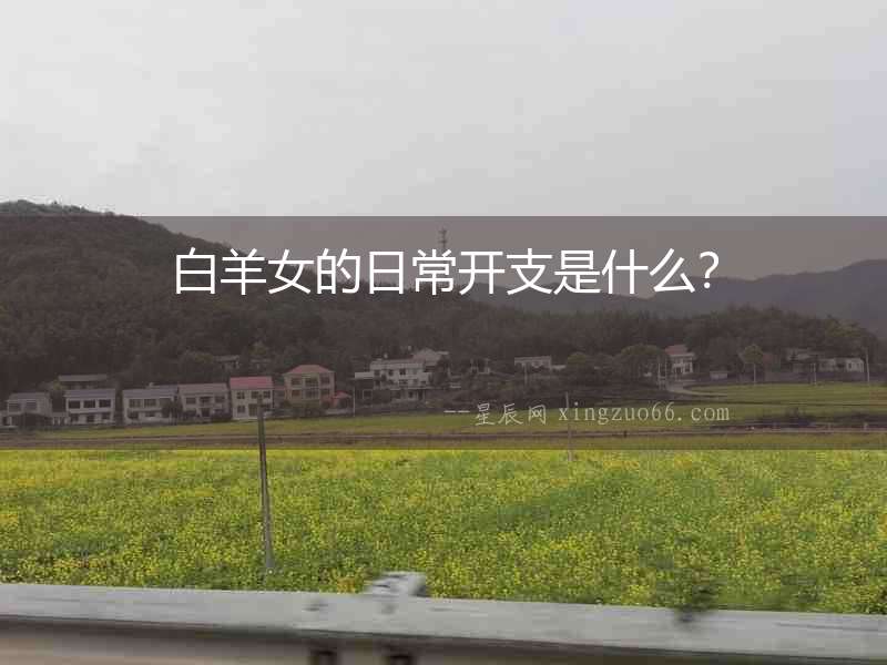 白羊女的日常開(kāi)支是什么？