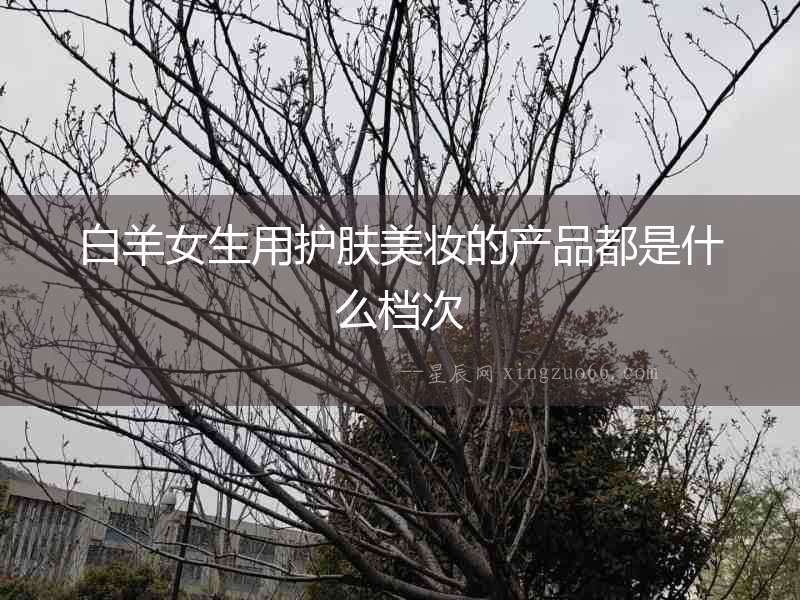 白羊女生用護(hù)膚美妝的產(chǎn)品都是什么檔次
