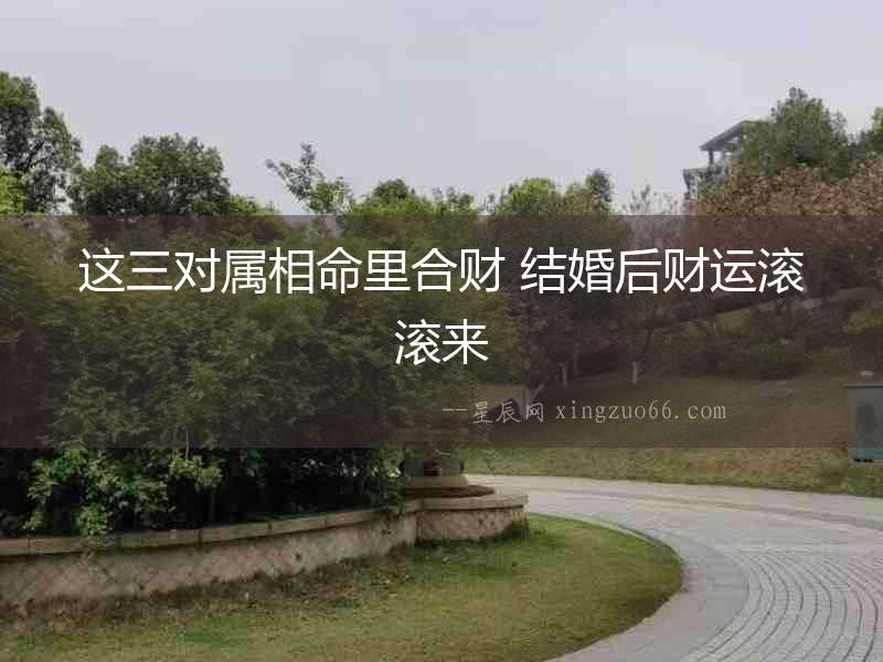 這三對屬相命里合財 結婚后財運滾滾來