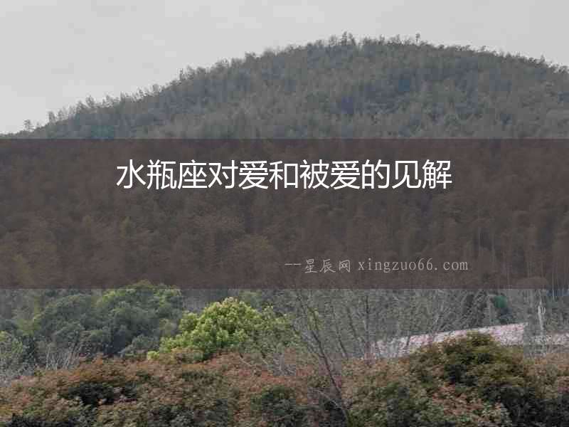 水瓶座對(duì)愛(ài)和被愛(ài)的見(jiàn)解
