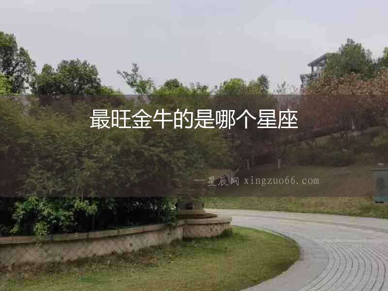 最旺金牛的是哪個星座