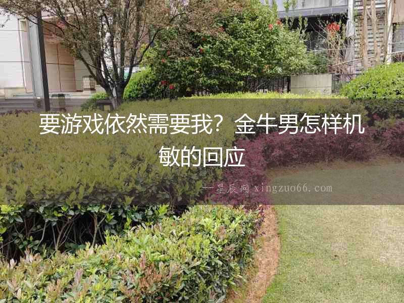 要游戲依然需要我？金牛男怎樣機敏的回應