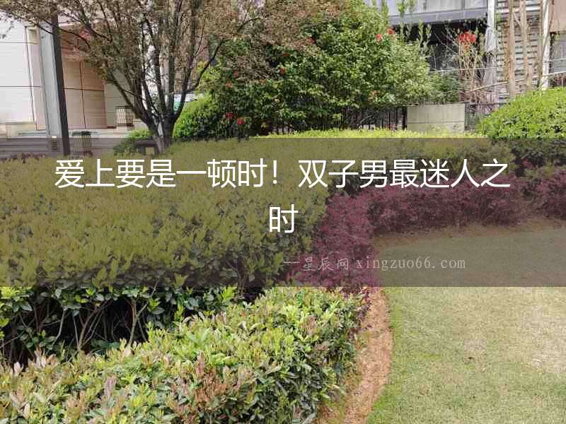 愛上要是一頓時！雙子男最迷人之時