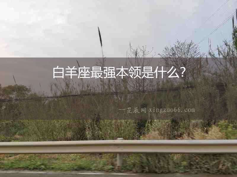 白羊座最強(qiáng)本領(lǐng)是什么？