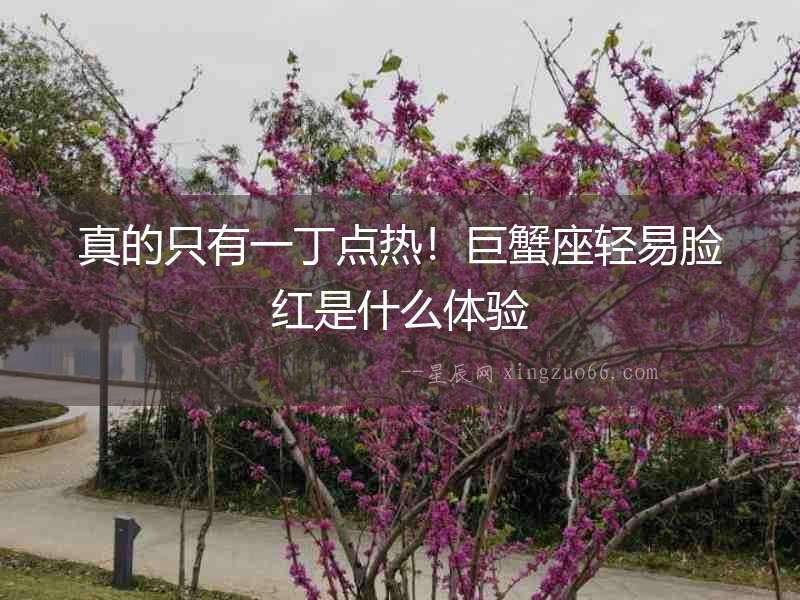 真的只有一丁點(diǎn)熱！巨蟹座輕易臉紅是什么體驗(yàn)