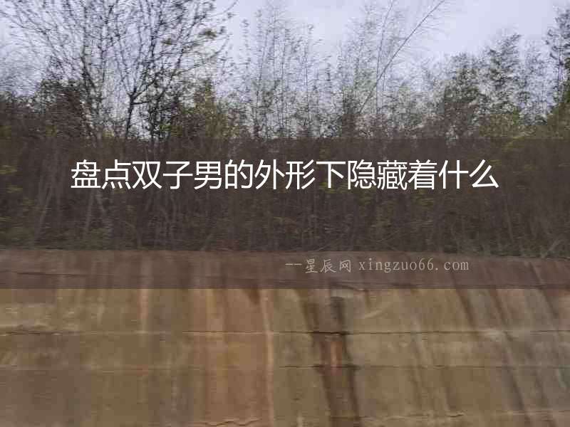 盤點雙子男的外形下隱藏著什么