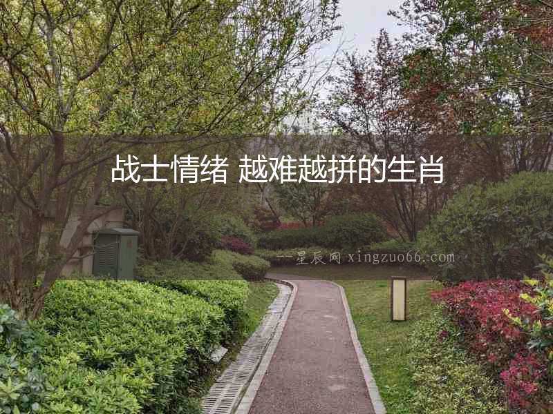戰士情緒 越難越拼的生肖