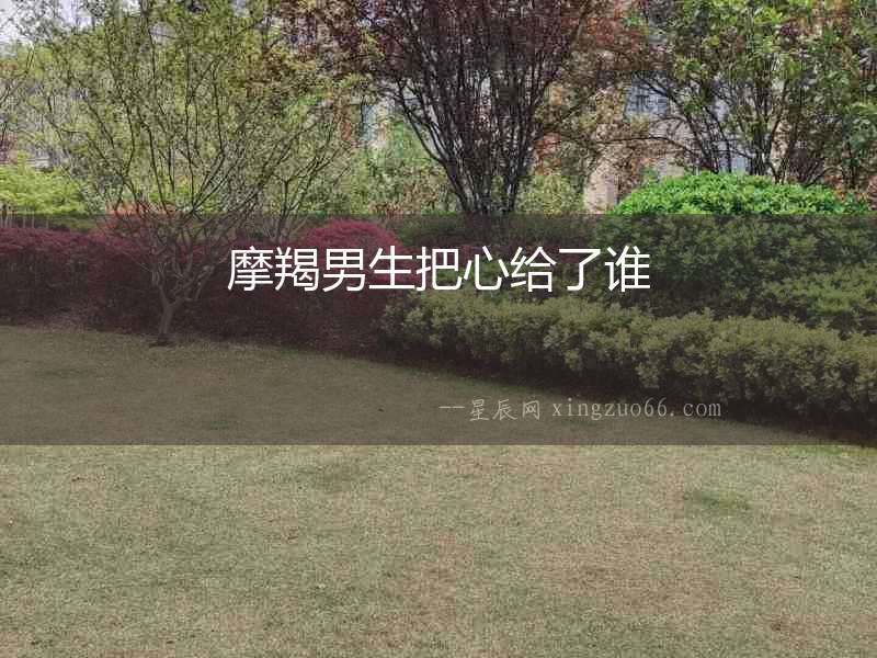 摩羯男生把心給了誰(shuí)