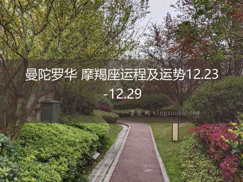 曼陀羅華 摩羯座運(yùn)程及運(yùn)勢12.23-12.29