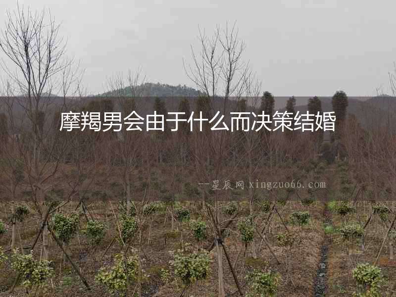摩羯男會(huì)由于什么而決策結(jié)婚
