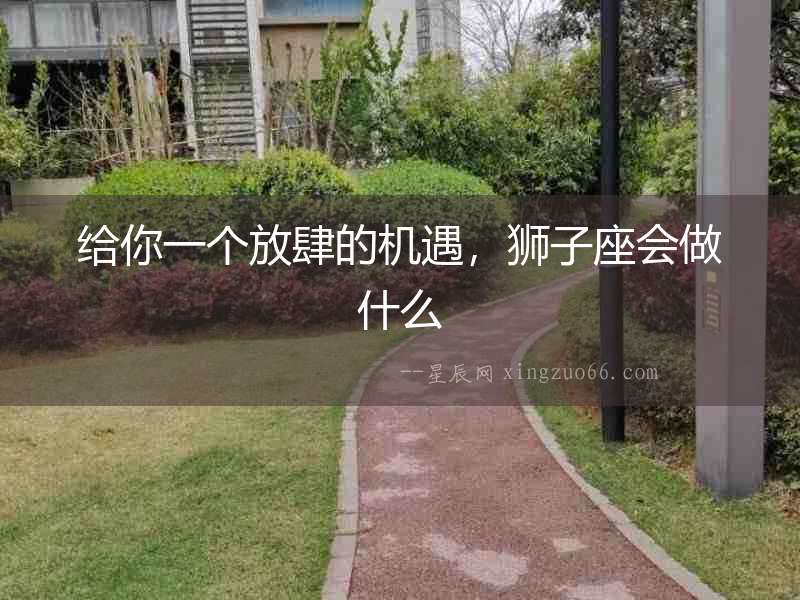 給你一個放肆的機遇，獅子座會做什么